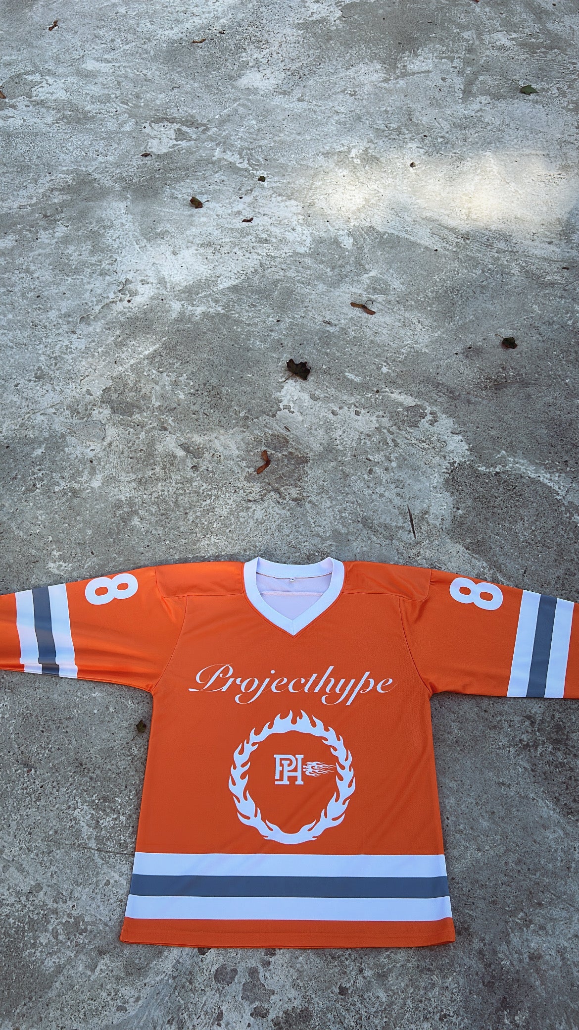 Hockey jersey oversized orange 100%polyester