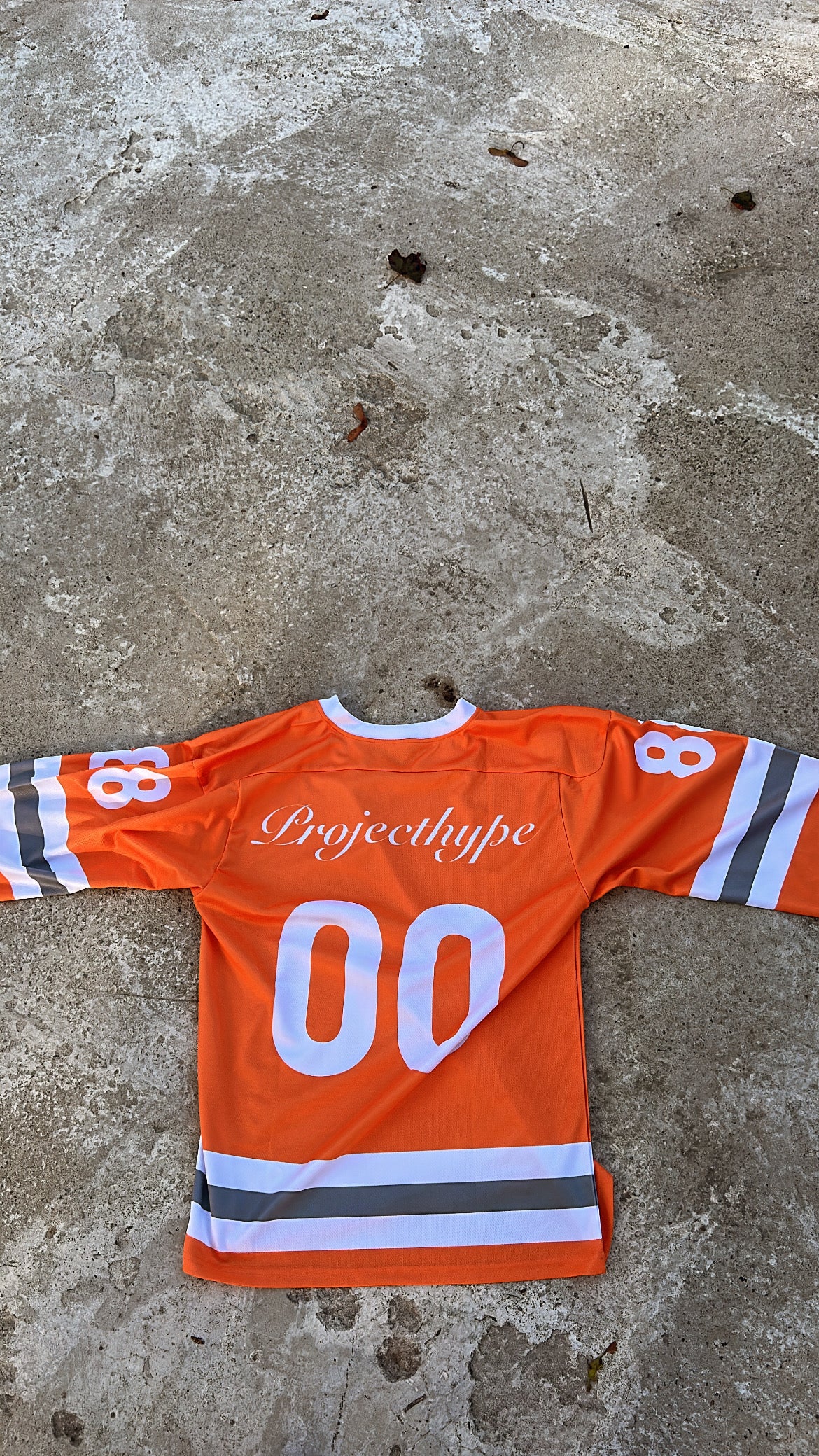 Hockey jersey oversized orange 100%polyester